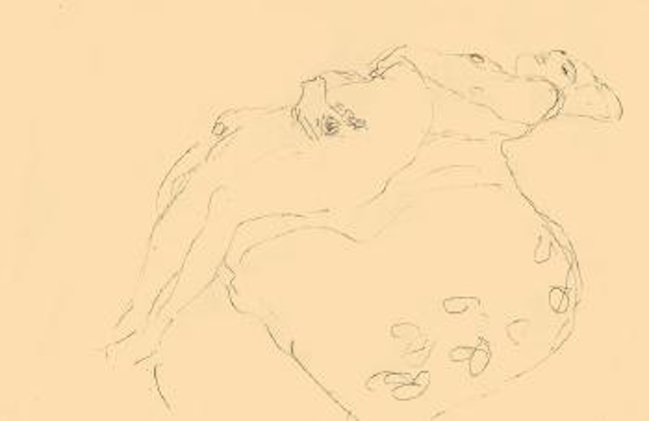 Liegender Akt nach rechts by Gustav Klimt