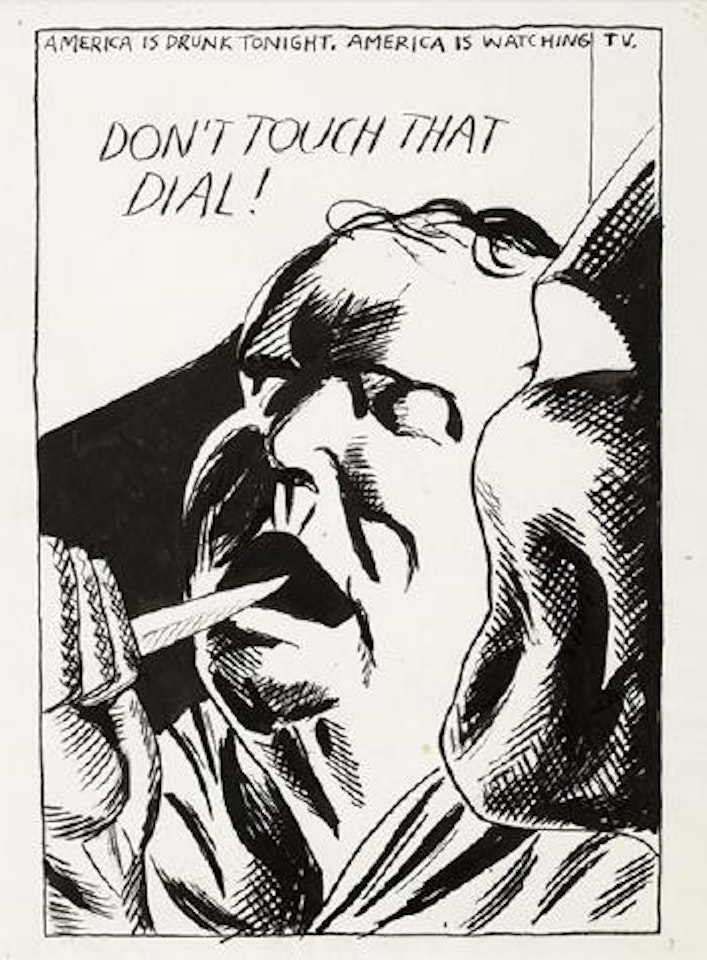 No Title (Don't touch that dial!) by Raymond Pettibon