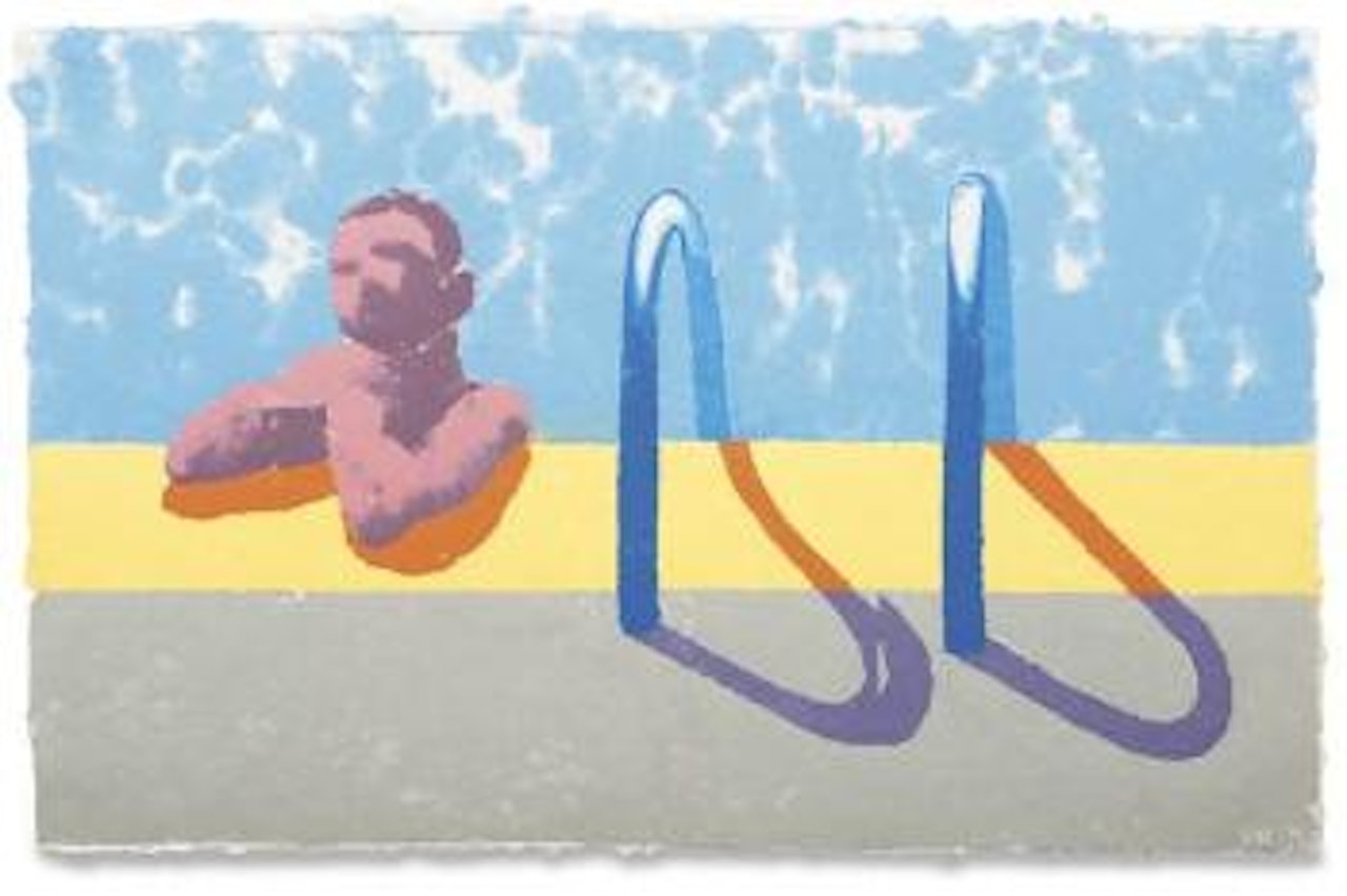 Gregory in the Pool 1 (Paper Pool 4) by David Hockney