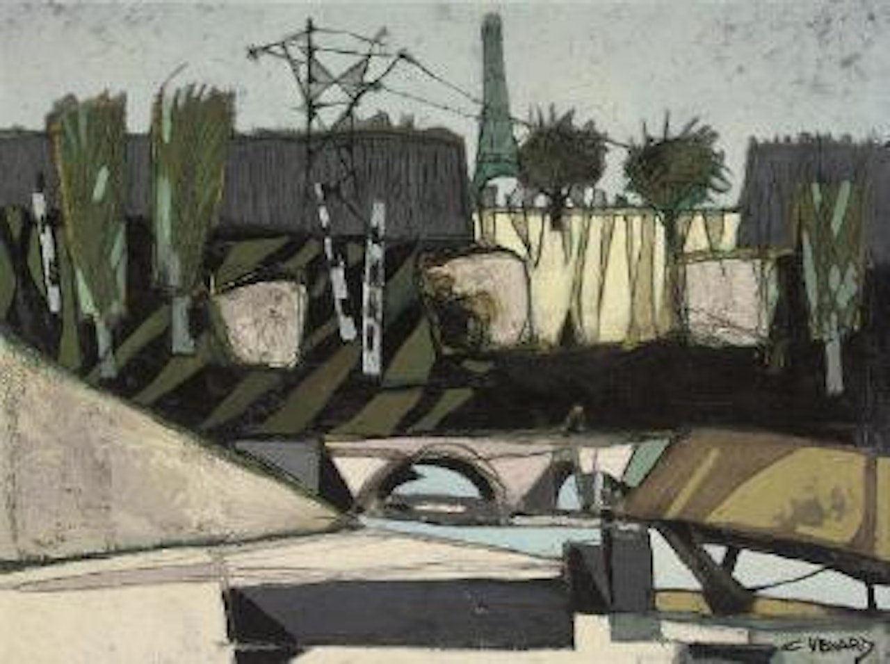 Un canal à Paris by Claude Venard