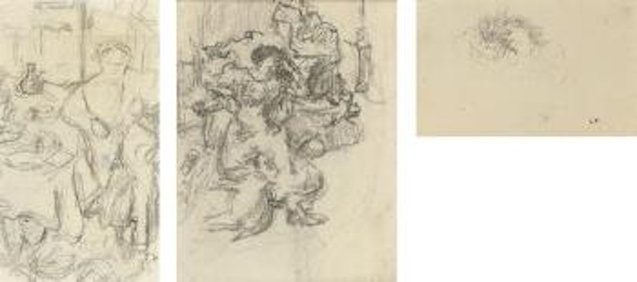 La mère de Vuillard accoudée à une table by Édouard Vuillard