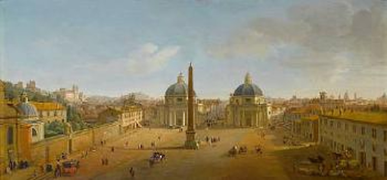 The Piazza del Popolo, Rome by Gaspar van Wittel