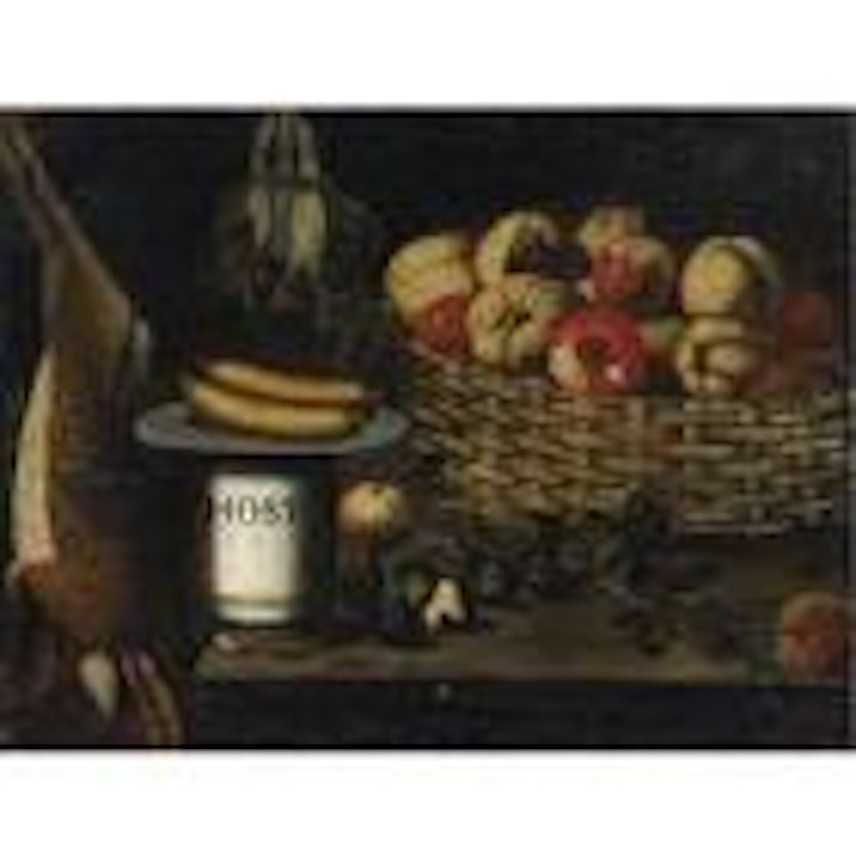 Still Life With Fruits And Vegetables In A Basket by Neapolitan School