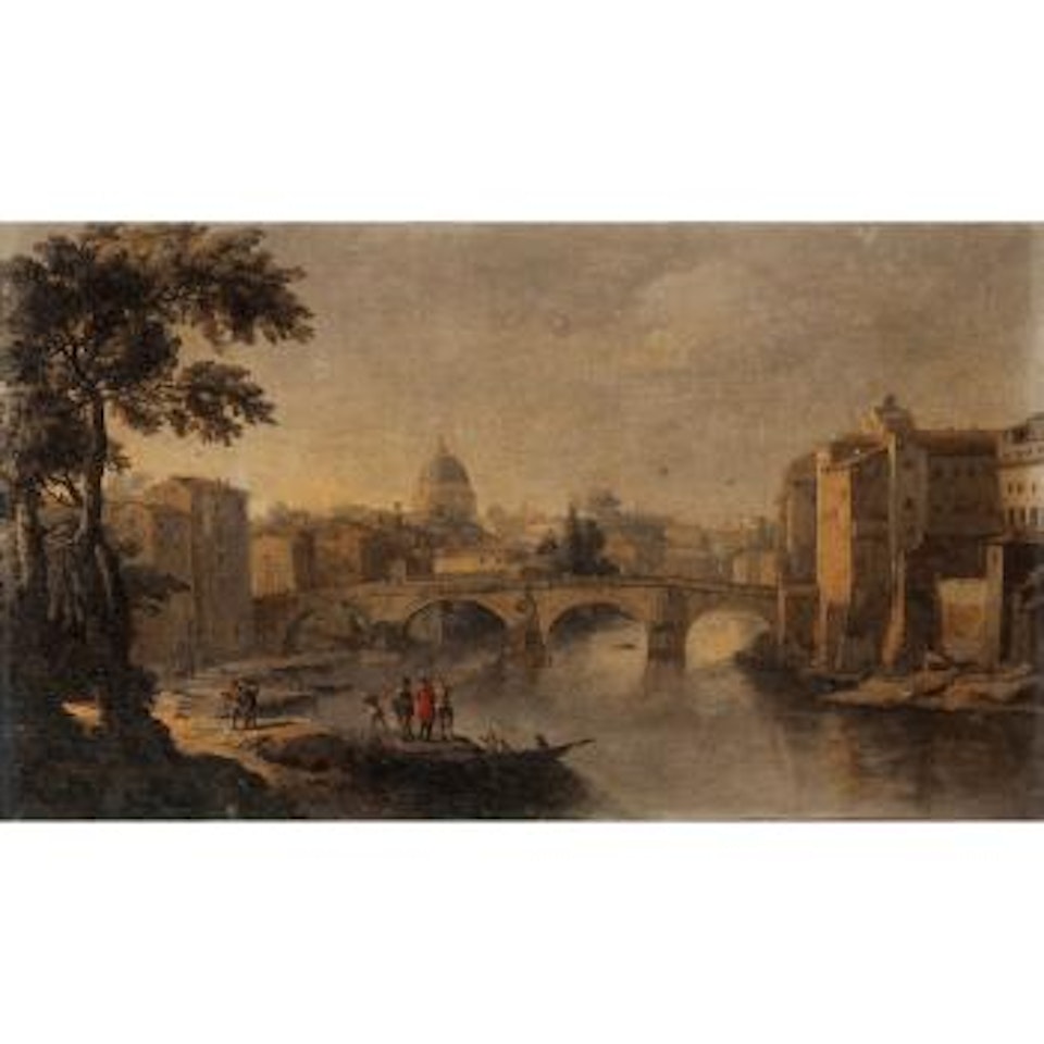 Vue Du Tibre Vers Saint Pierre De Rome by Giacomo van Lint