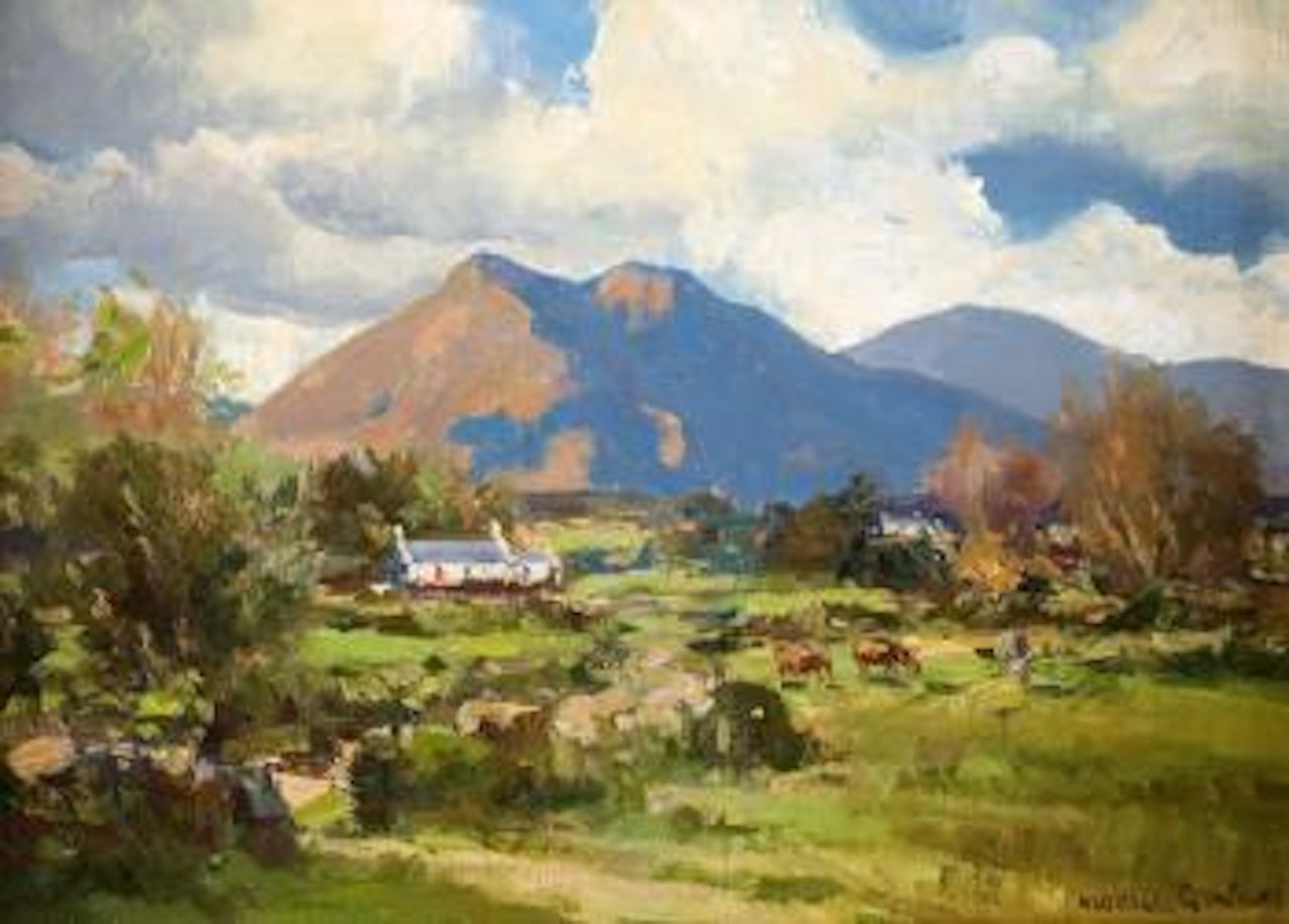 Cattle grazing near Errigal, Donegal by Maurice Canning Wilks