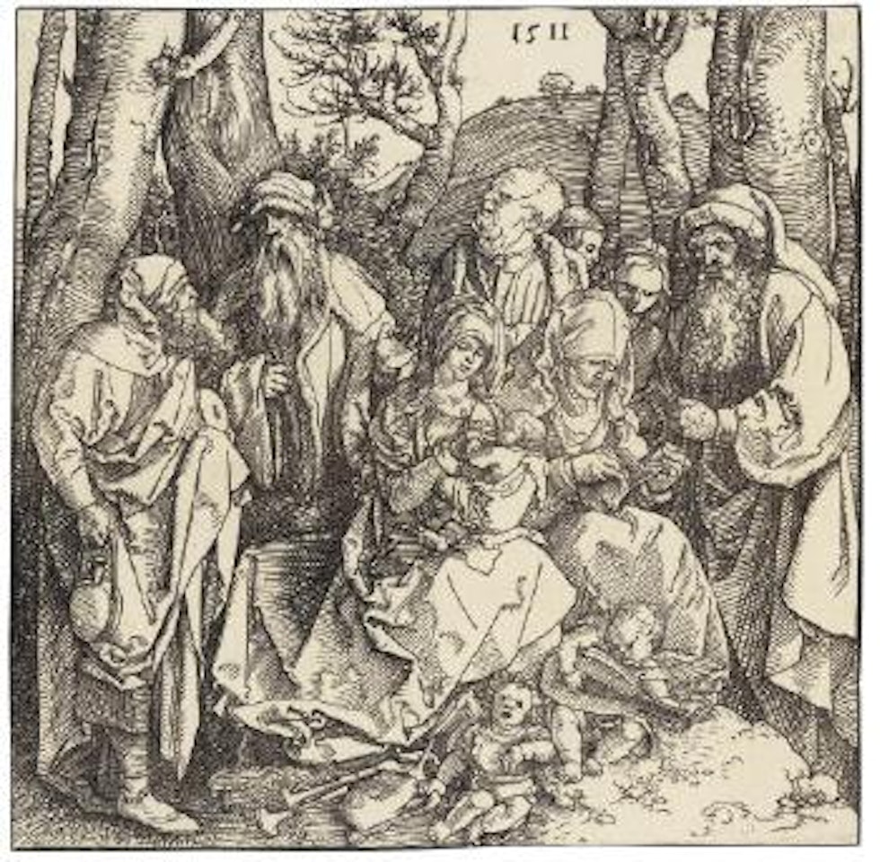 The Holy Kinship with Angels (B. 97; M., Holl. 216; S.M.S. 227) by Albrecht Dürer