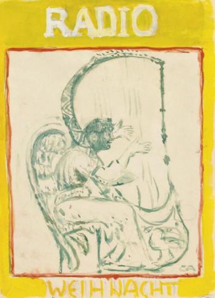 Engel, Harfe spielend by Cuno Amiet