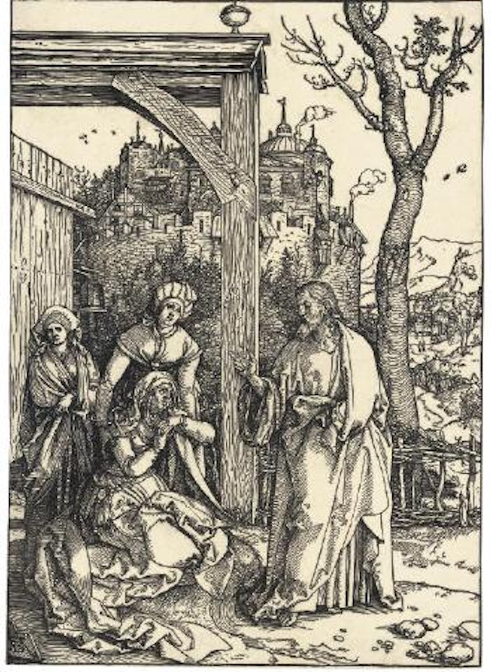 Christ taking leave from His Mother, from The Life of the Virgin (B. 92; M., Holl. 204; S.M.S. 182) by Albrecht Dürer
