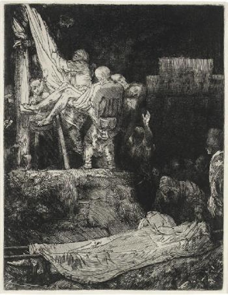 The Descent from the Cross by Torchlight (B., Holl. 83; H. 280) by Attributed to Rembrandt Harmensz van Rijn
