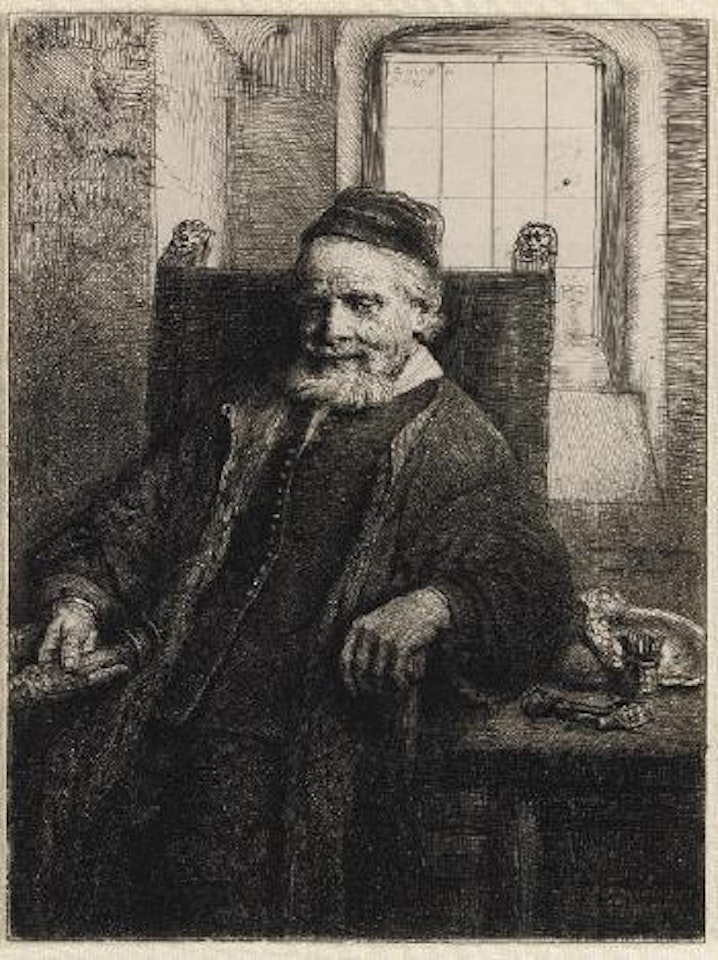 Jan Lutma, Goldsmith (B., Holl. 276; H. 290) by Attributed to Rembrandt Harmensz van Rijn