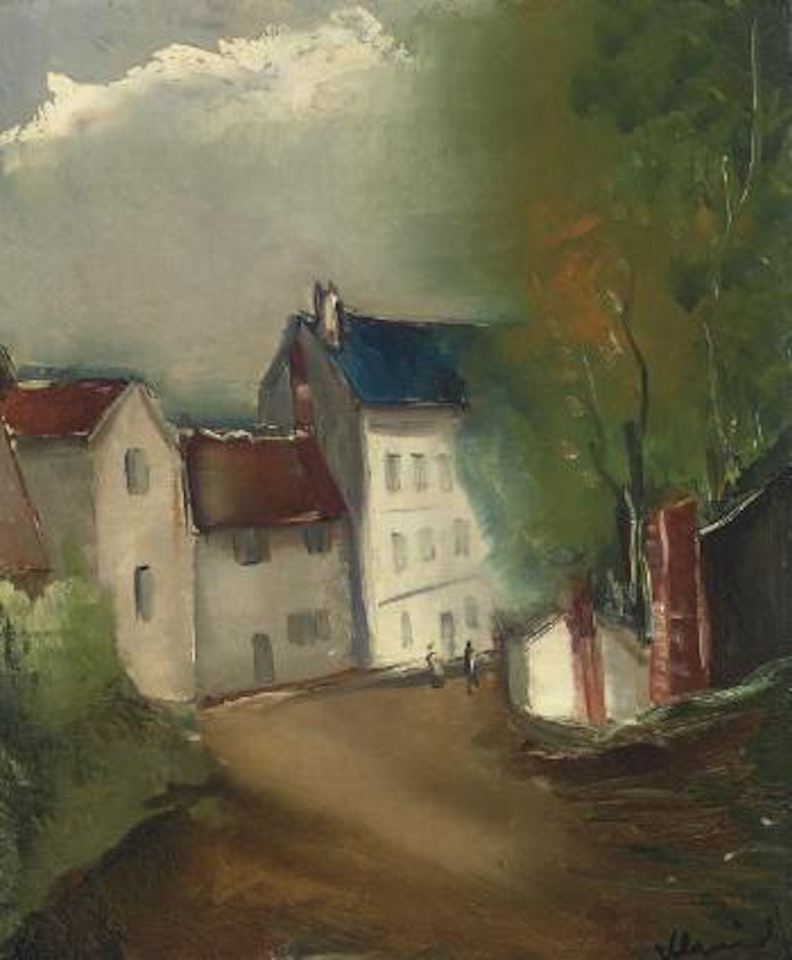 L'entrée du village by Maurice de Vlaminck