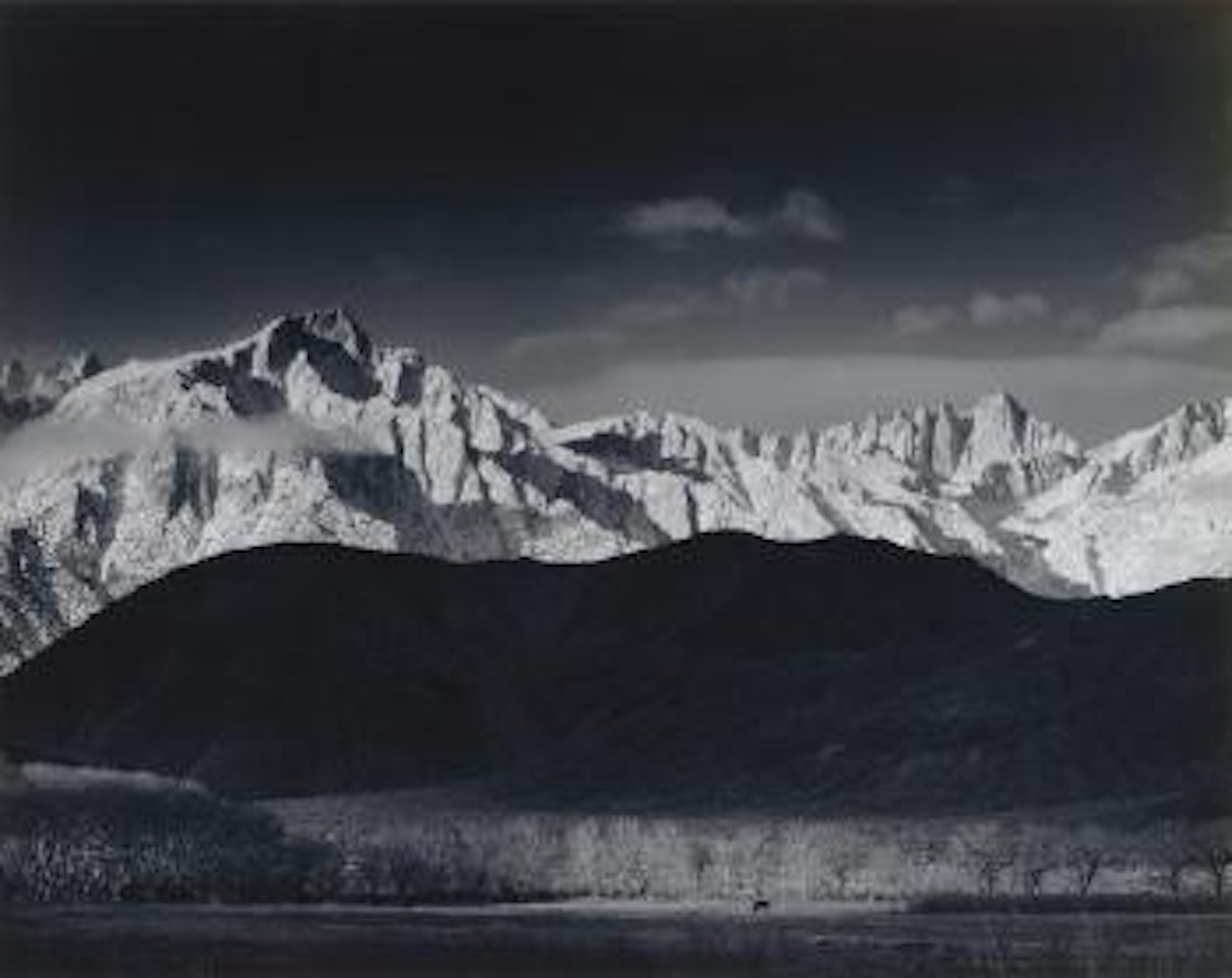 Winter Sunrise, Sierra Nevada from Lone Pine by Ansel Adams