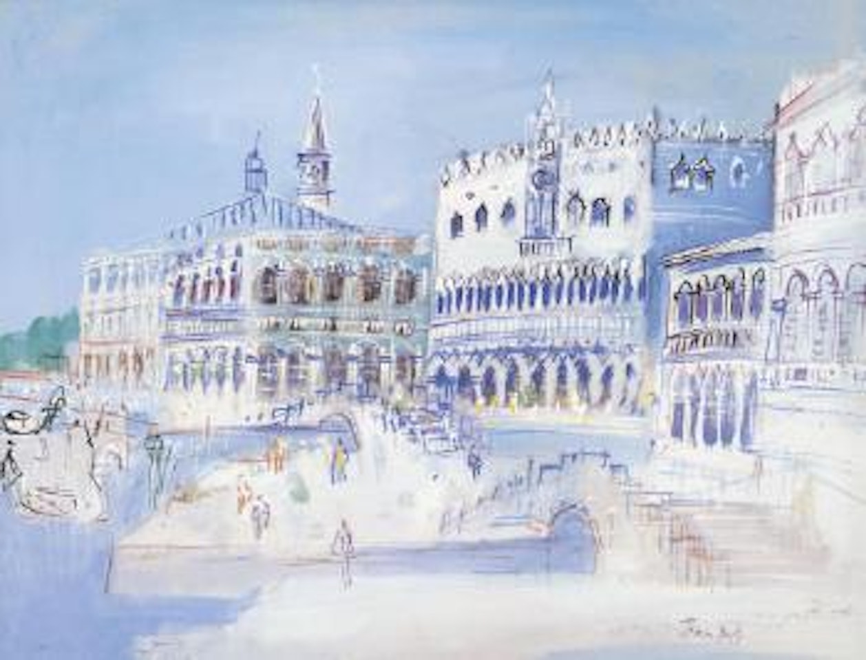Venise vers la Place St Marc by Jean Dufy