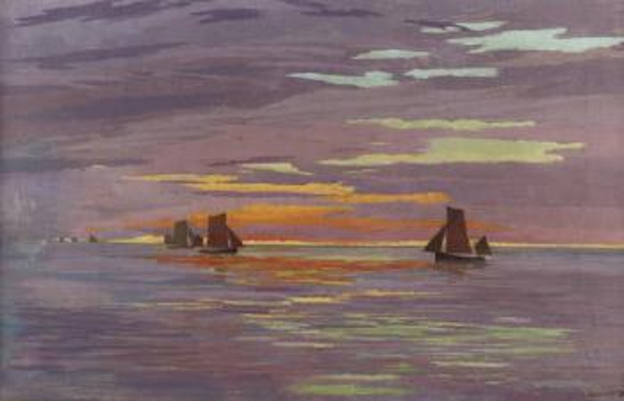 Sailing boats by the English coast by Dirk Smoorenberg