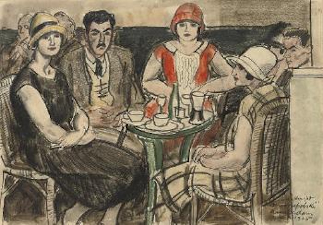 The Café at Hotel Krasnapolski, Amsterdam by Laura Knight