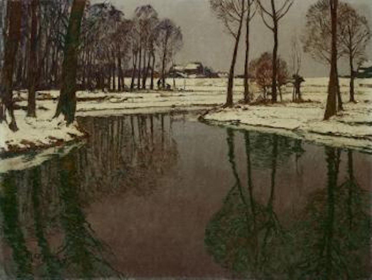 Niederrheinische Winterlandschaft by Max Clarenbach