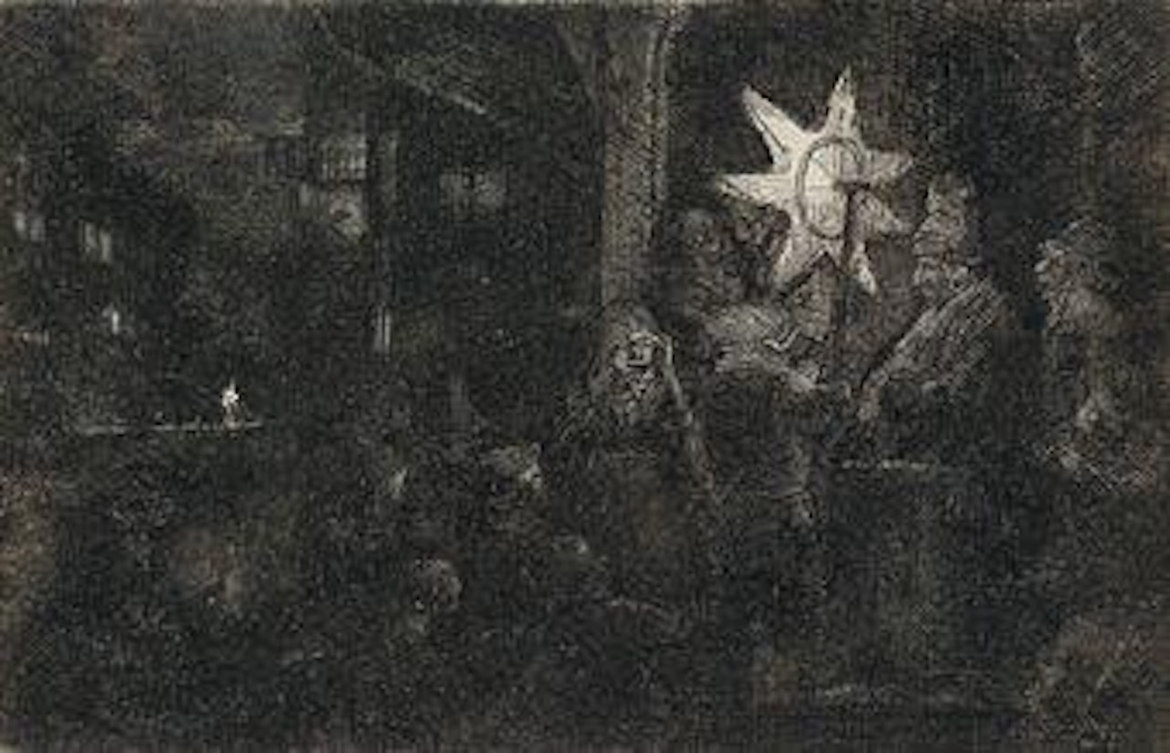 The Star of the Kings: A Night Piece (B., Holl. 113; H. 254) by Attributed to Rembrandt Harmensz van Rijn
