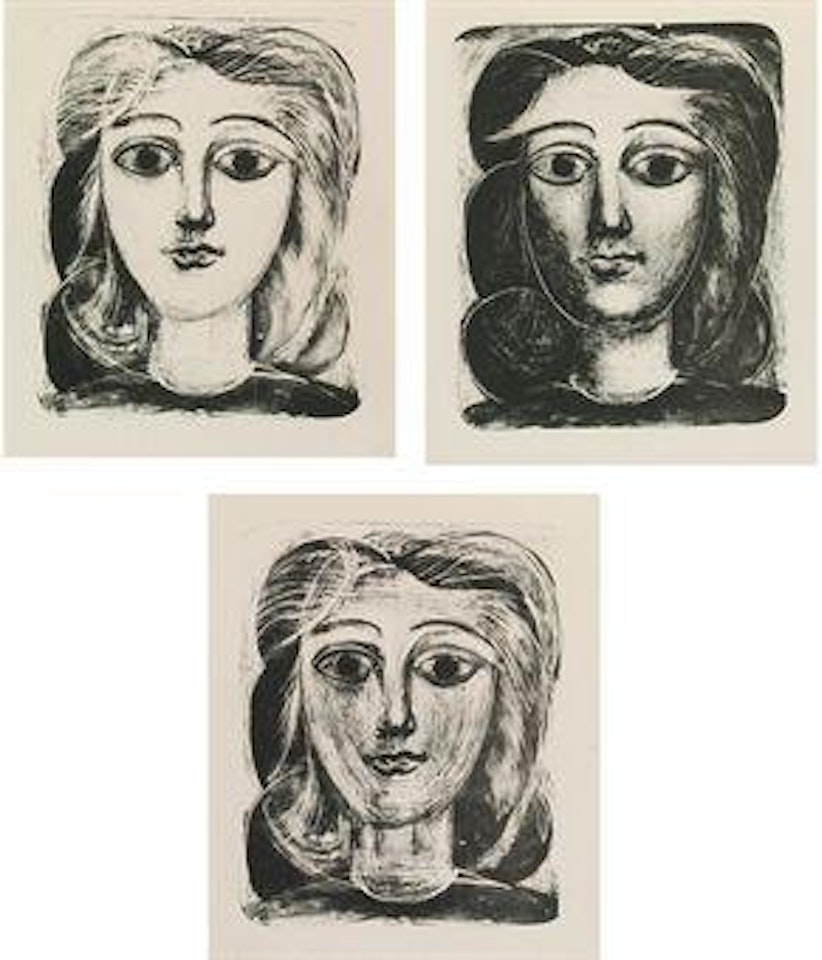 Tête de jeune fille (Mourlot 9; cf. Bloch 393) by Pablo Picasso