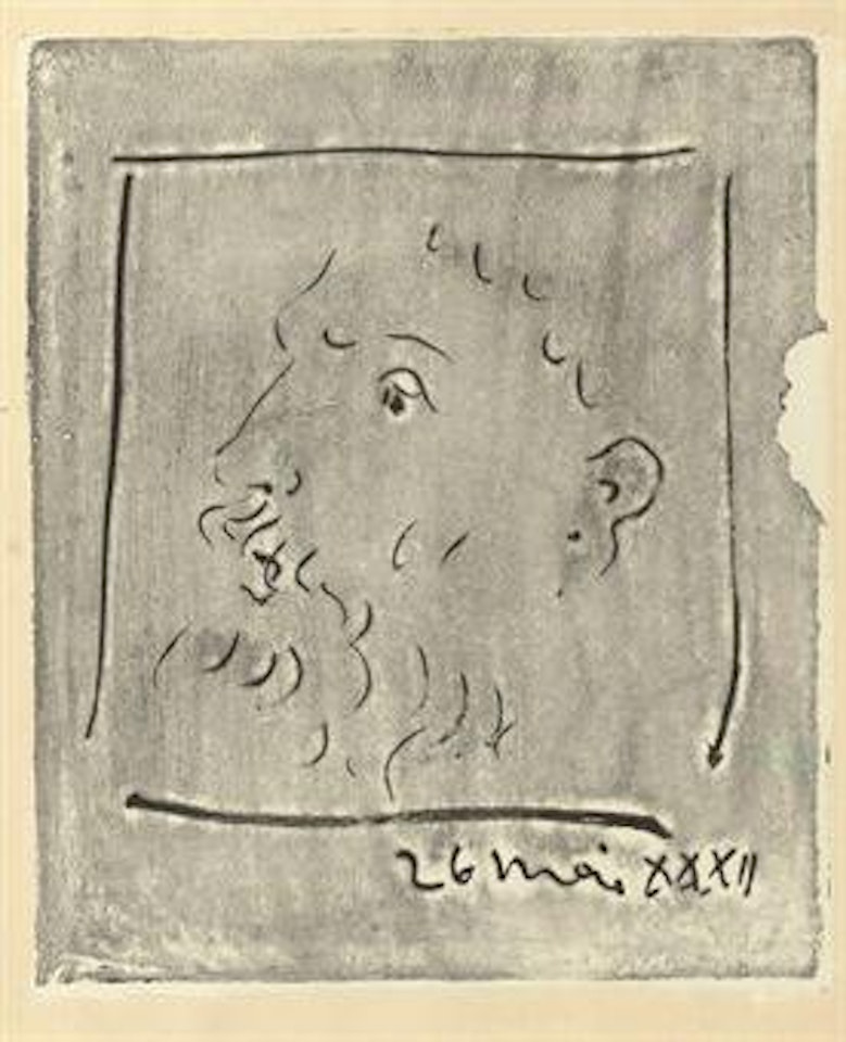 TÃªte d'Homme barbu (not in Bloch; cf. Baer 572 bis) by Pablo Picasso