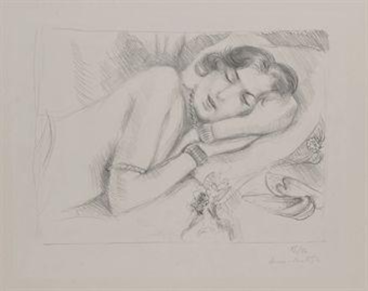 Figure endormie aux Babouches (D.-M. 512) by Henri Matisse