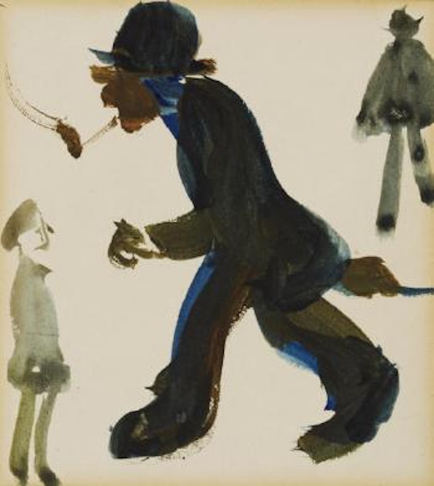 Man walking by Laurence Stephen Lowry