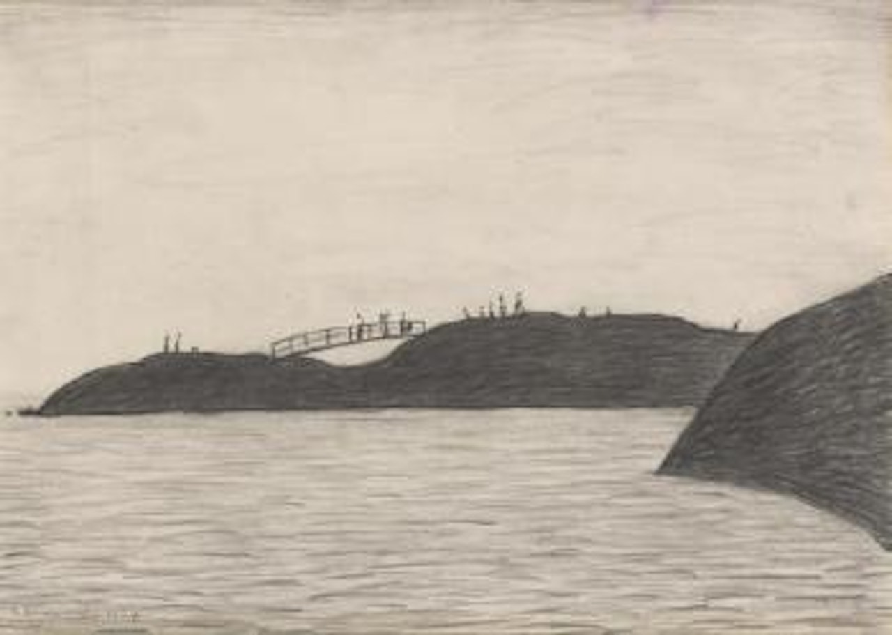 A Footbridge near Newbiggin-by-the-Sea by Laurence Stephen Lowry