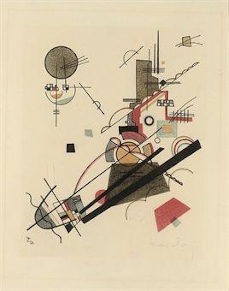 Fröhlicher Aufstieg, from: Meistermappe des Staatlichen Bauhauses (Roethel 177; Söhn 210-2; Weber 6.2) by Wassily Kandinsky