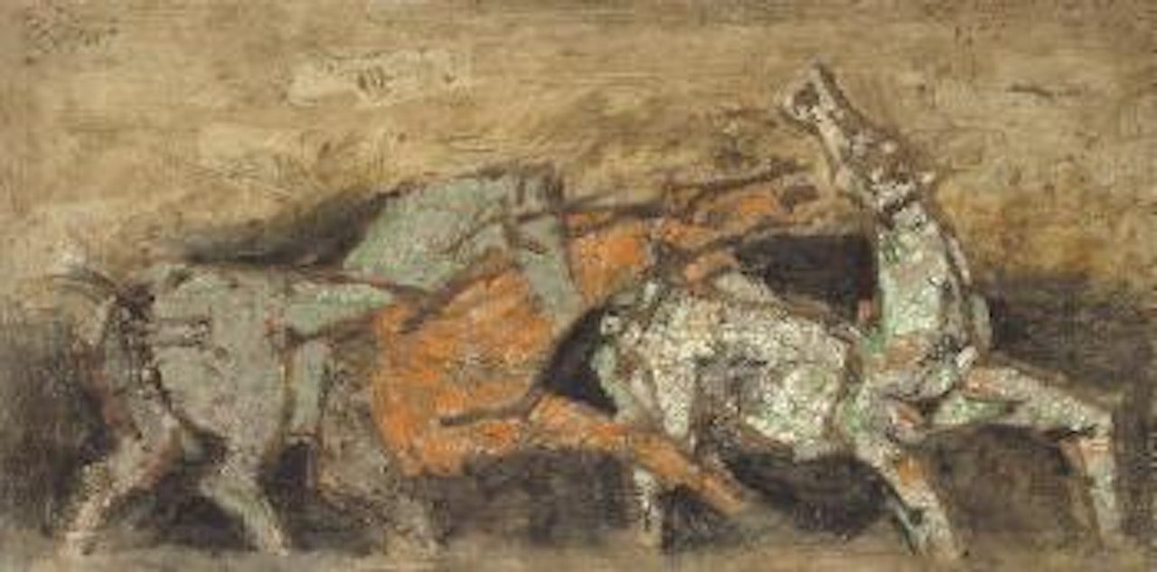 Untitled (Horses) by M.F. Husain