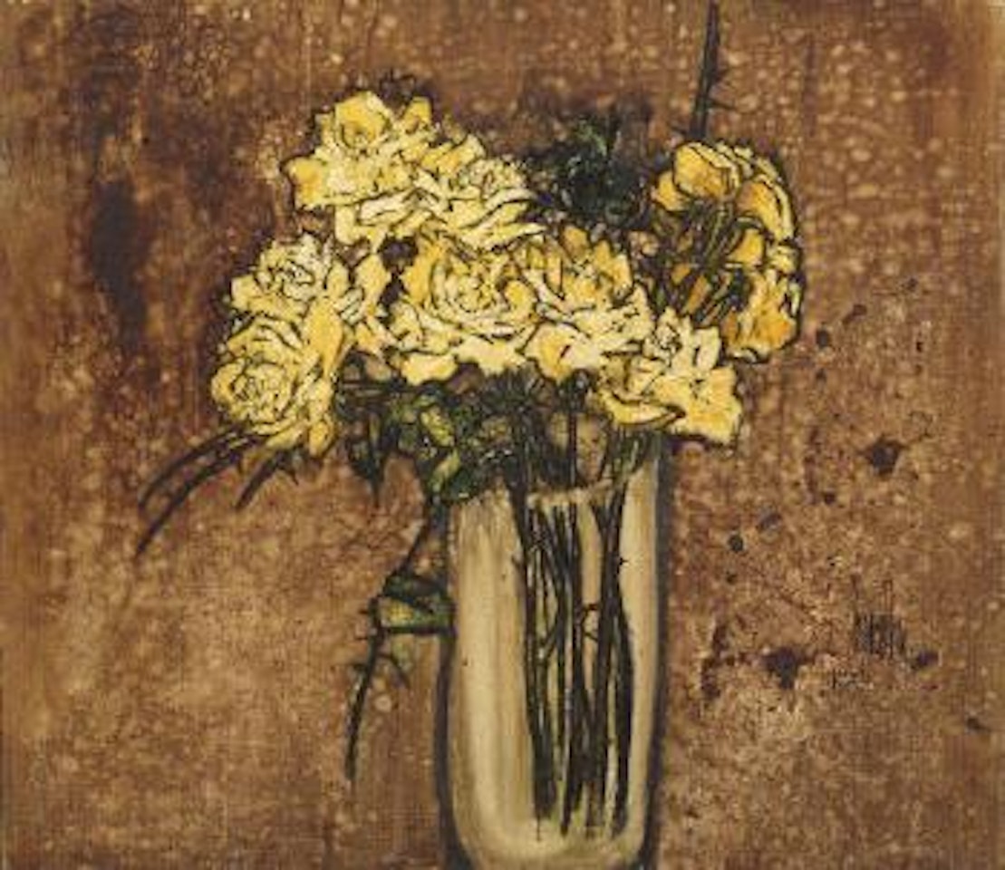 Flower Study (Yellow Roses) by B Prabha