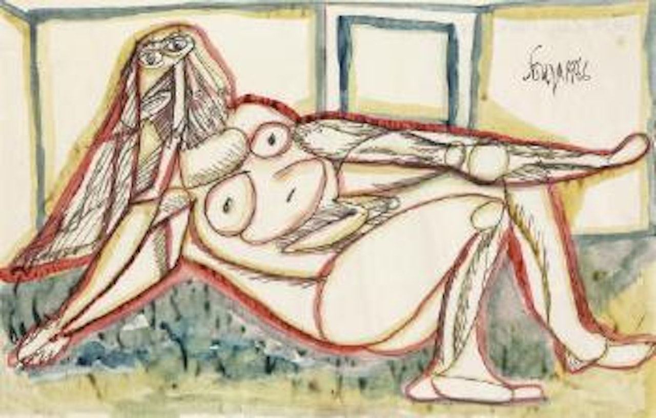 Reclining Nude by Francis Newton Souza