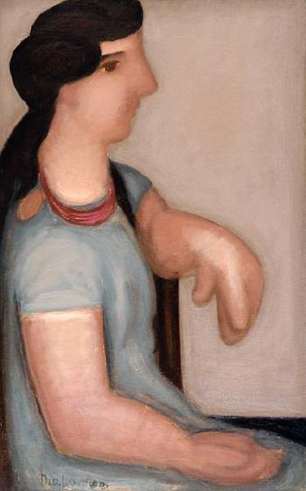 Seated girl by Diamantis Diamandopoulos