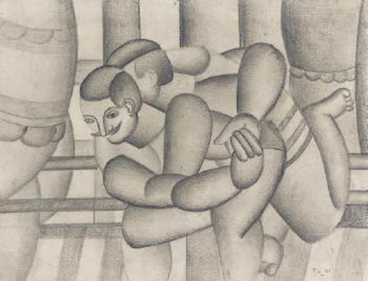 Les Lutteurs by Fernand Leger