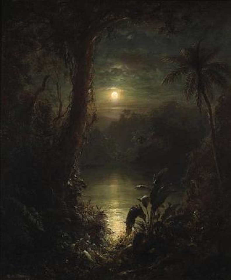 Twilight in the tropics (A tropical moonlight) by Frederic Edwin Church