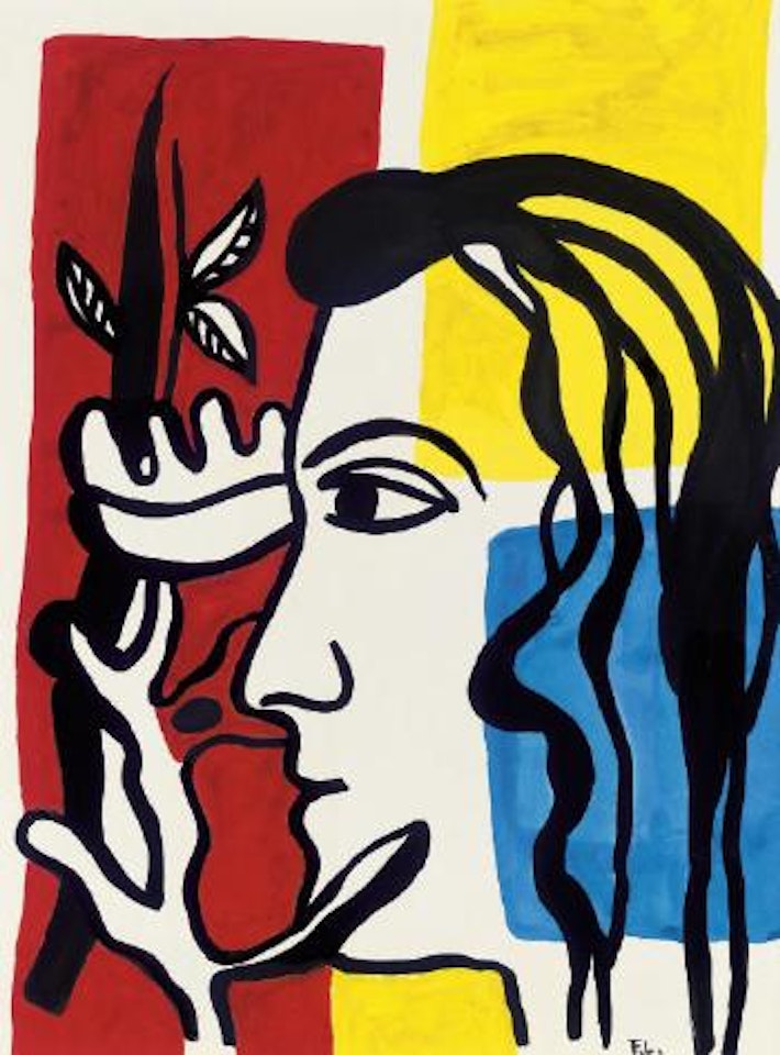La figure à la fleur by Fernand Leger