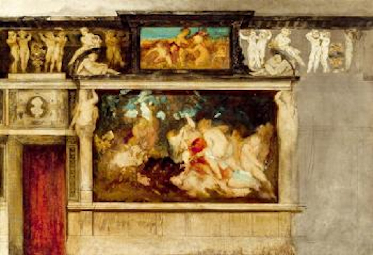 Entwurfsskizze für eine Wanddekoration by Hans Makart