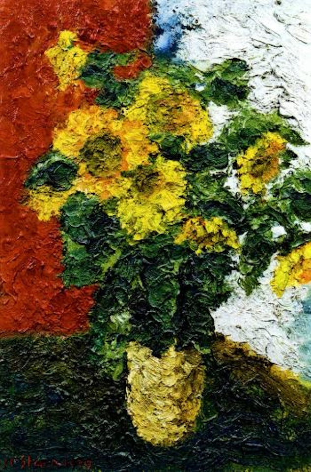 Sonnenblumen im Tonkrug by Karl Stark