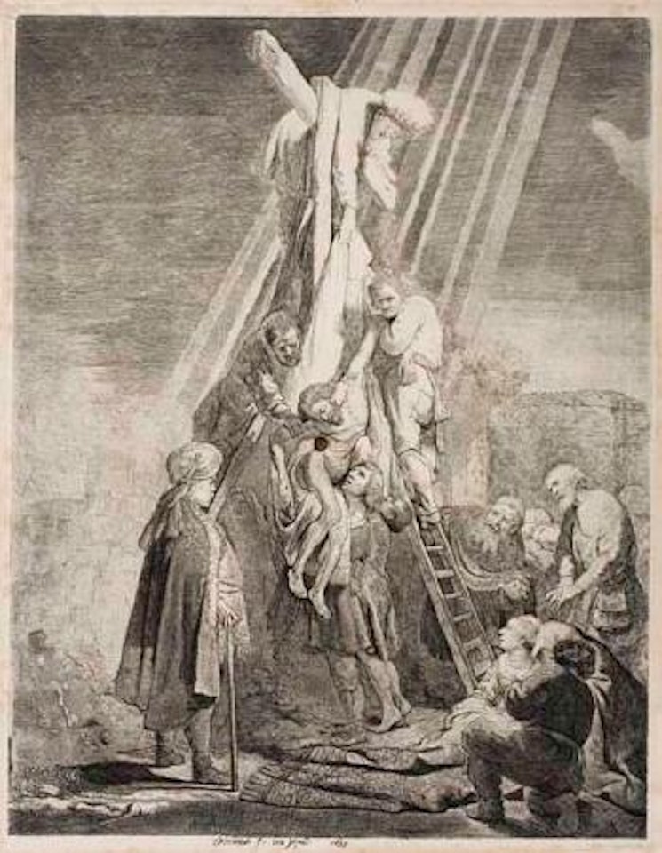 The descent from the cross by Attributed to Rembrandt Harmensz van Rijn