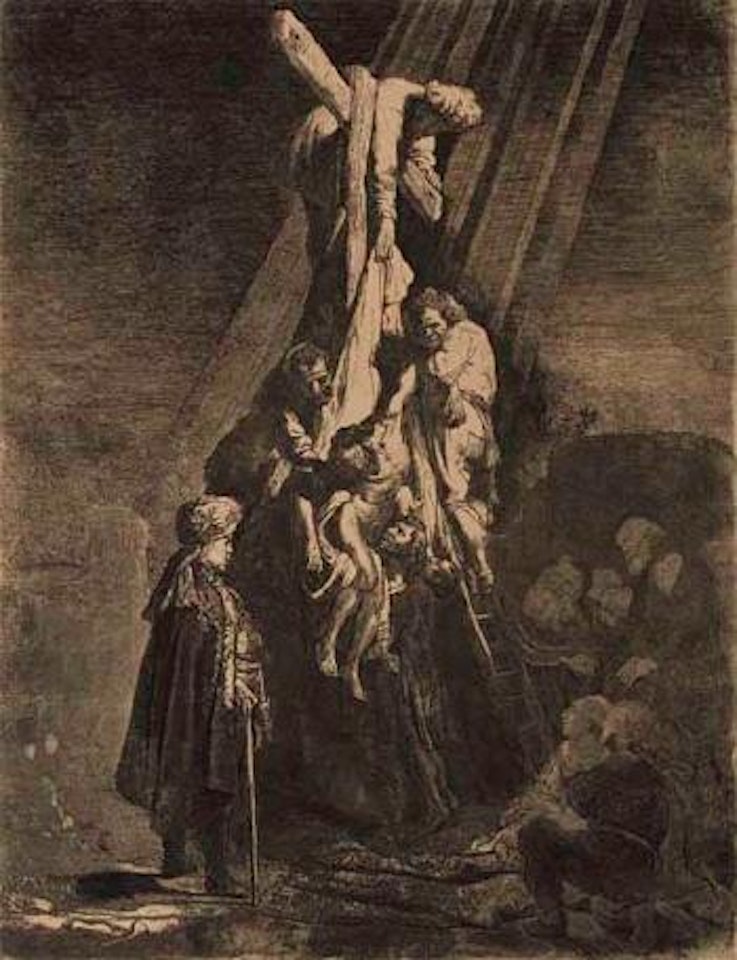 The descent from the cross by Attributed to Rembrandt Harmensz van Rijn