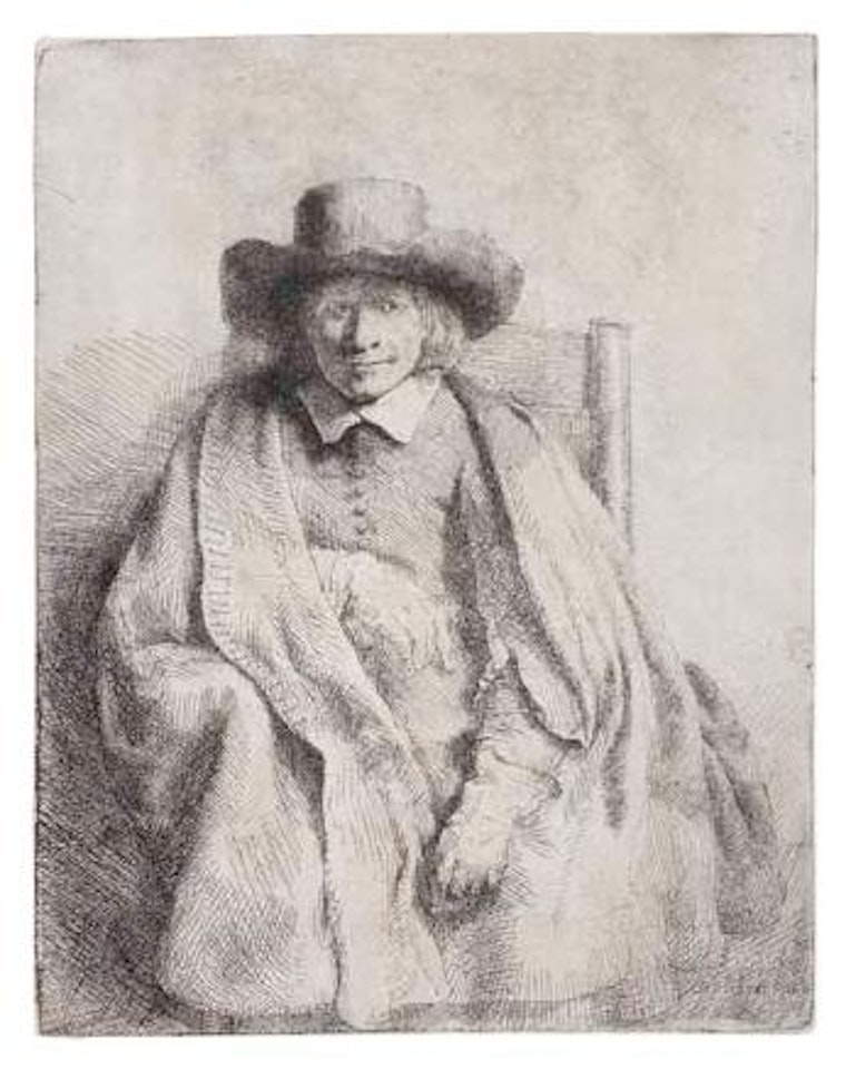 Clement de Jonghe, printseller by Attributed to Rembrandt Harmensz van Rijn