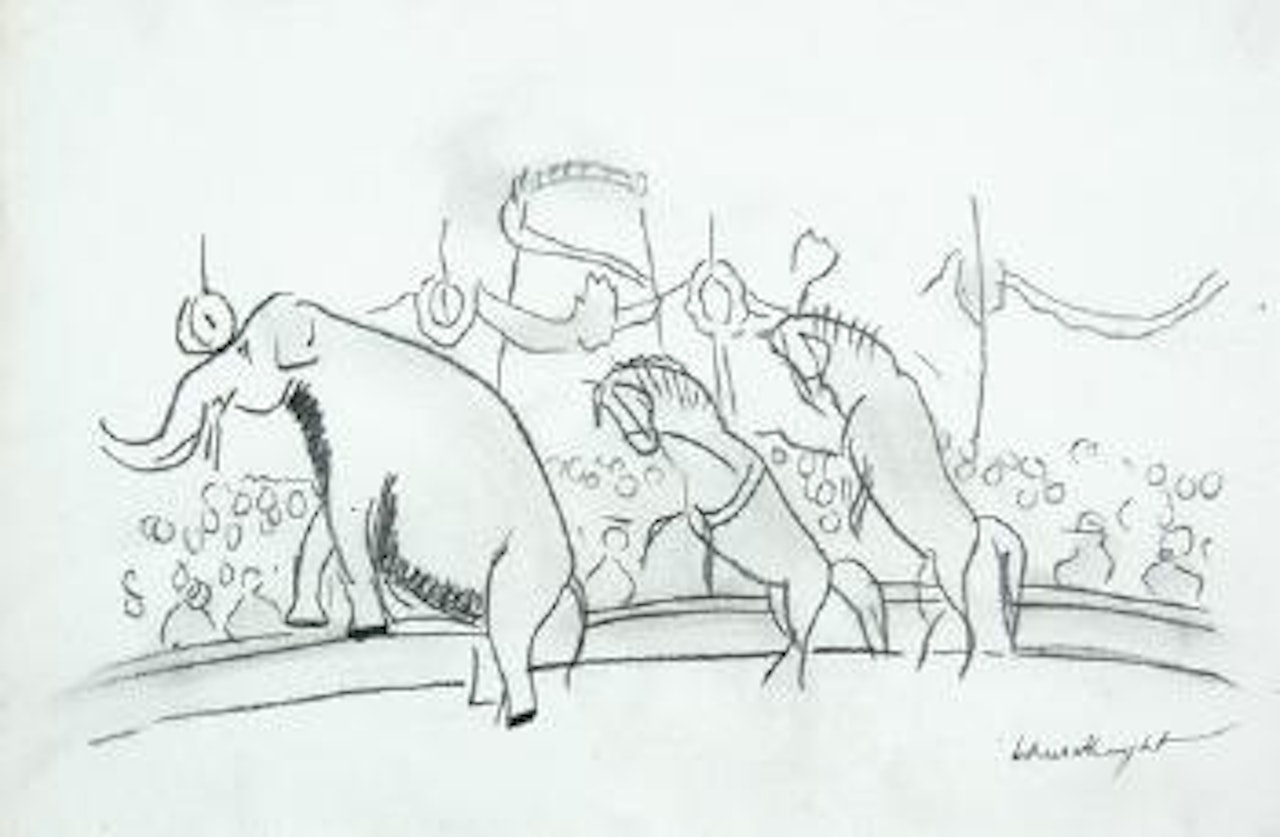 Untitled (circus drawing) by Laura Knight
