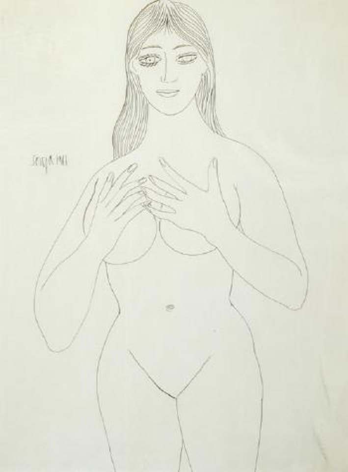 Untitled (standing nude) by Francis Newton Souza