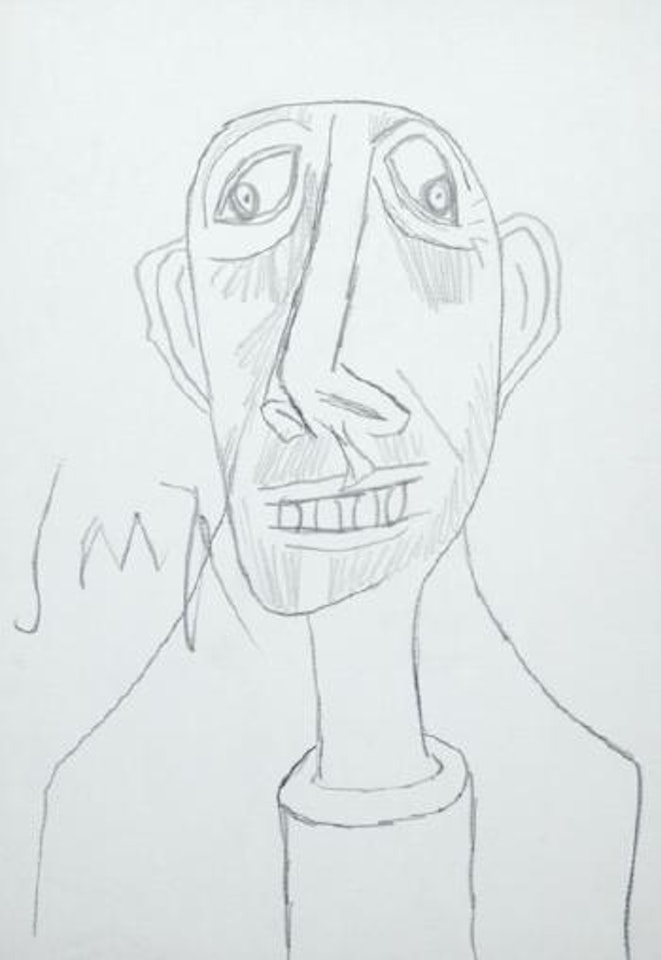 Head (man with beard) by Francis Newton Souza