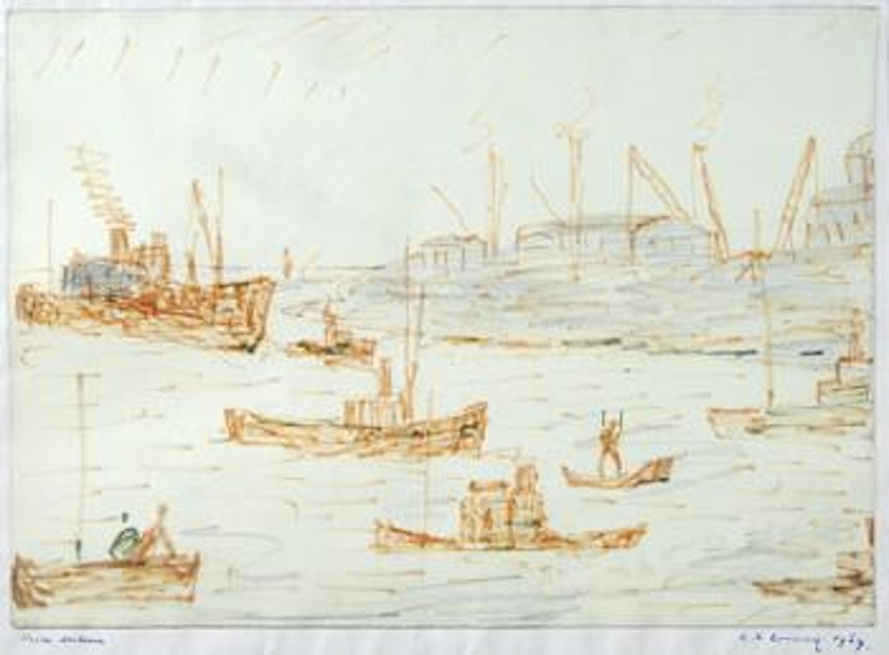 Poole Harbour by Laurence Stephen Lowry