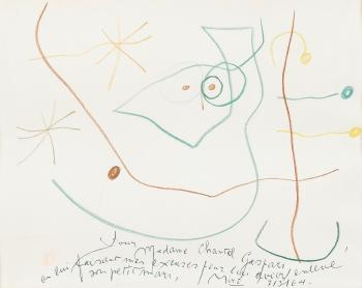 Komposition mit Gesicht by Joan Miró