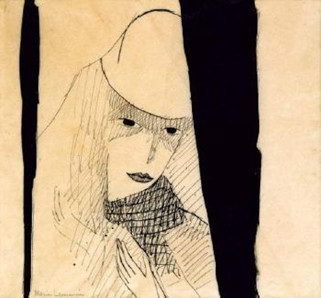 Portrait au rideau by Marie Laurencin