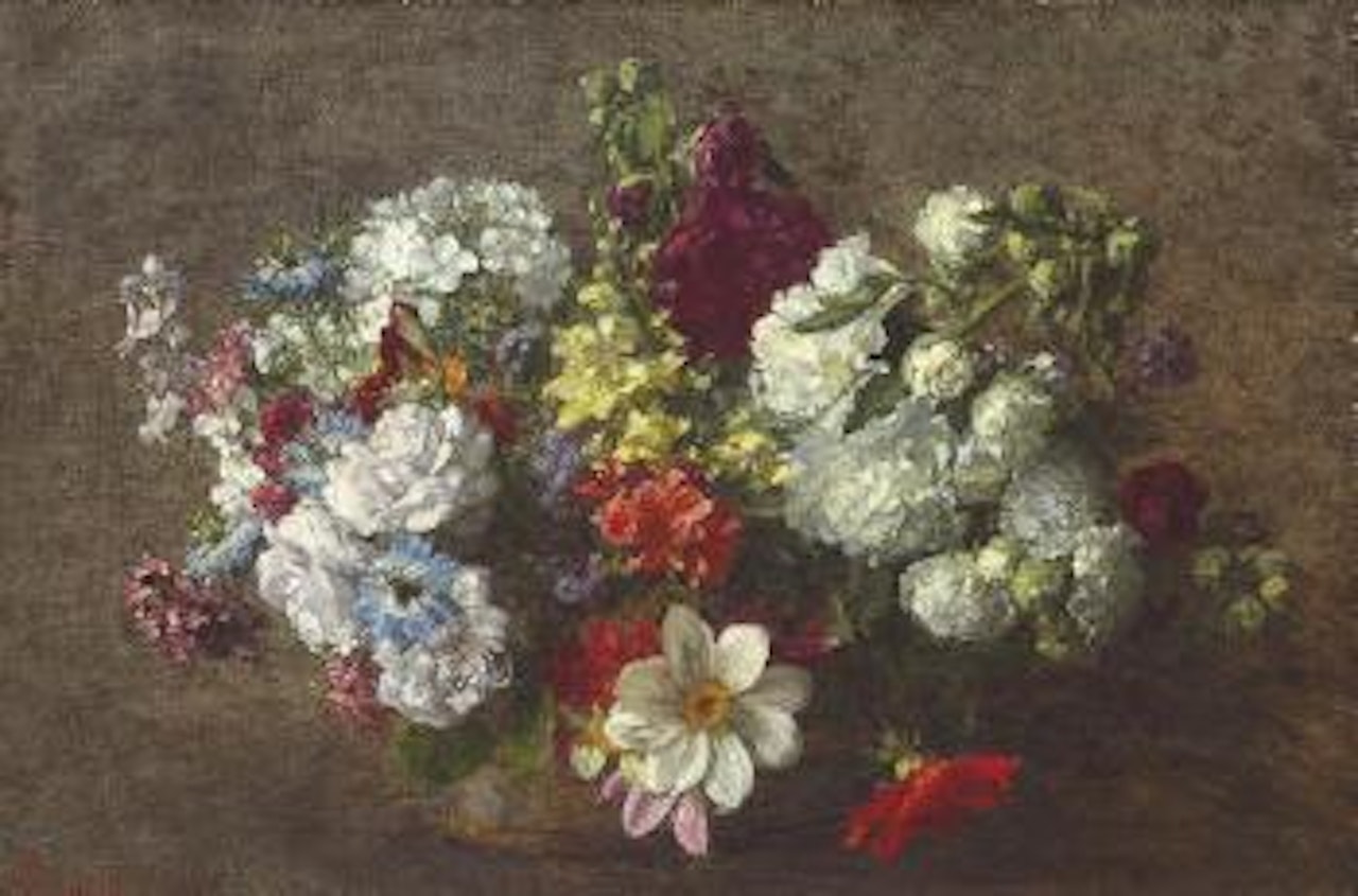 Bouquet mêlé (Les fleurs du jardin) by Henri Fantin-Latour