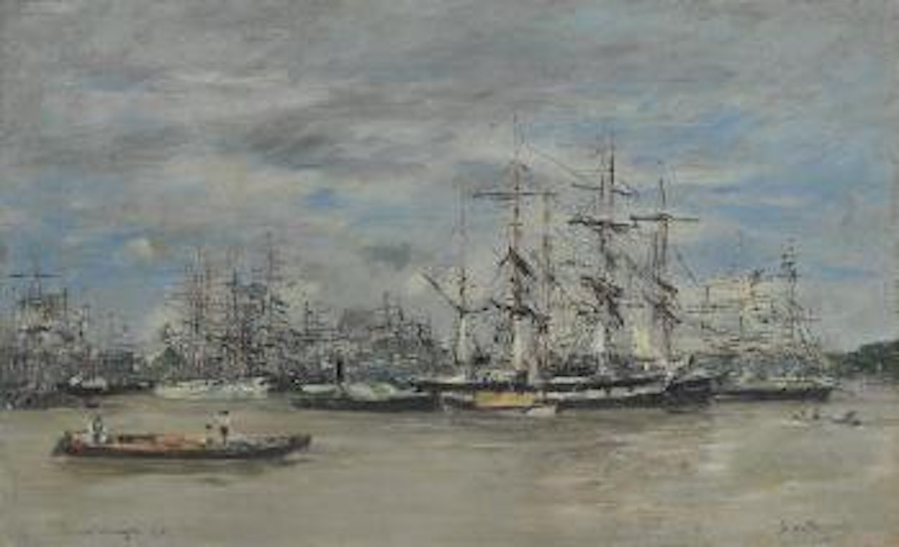 Bordeaux, le port by Eugène Boudin