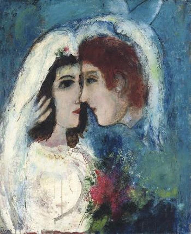 Les amoureux de profil by Marc Chagall