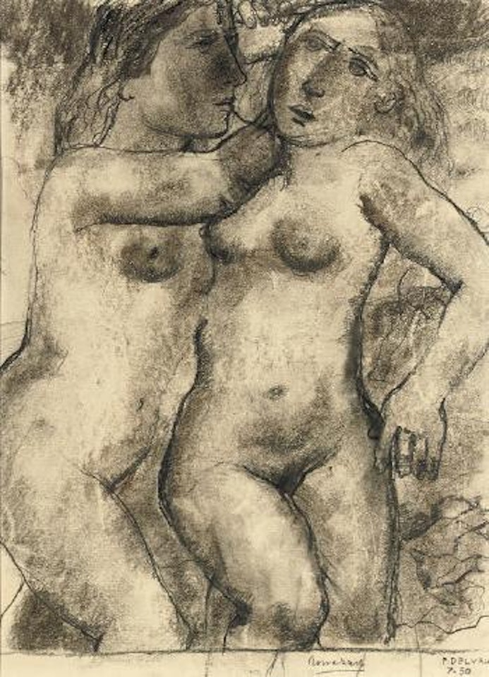 Les deux amies by Paul Delvaux