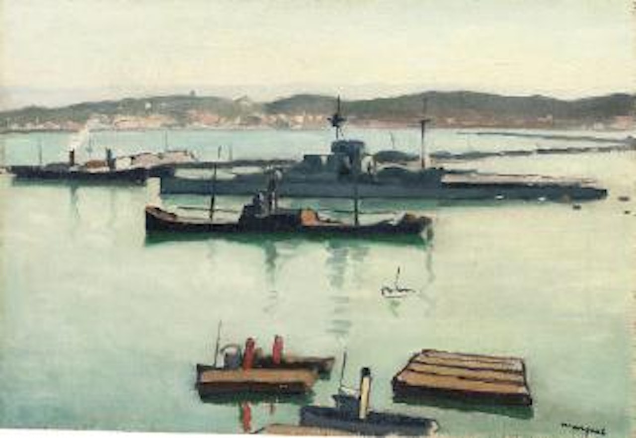 Les deux bateaux by Albert Marquet